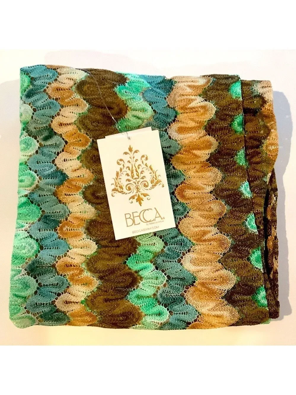 Becca Manu Bay Crochet Knit Cover Up Pants Size L New